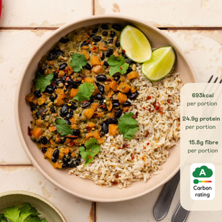 Black Bean Curry with Rice