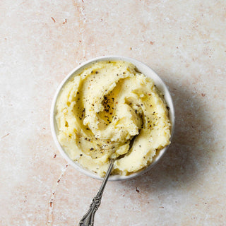 Cauliflower and red skinned potato mash
